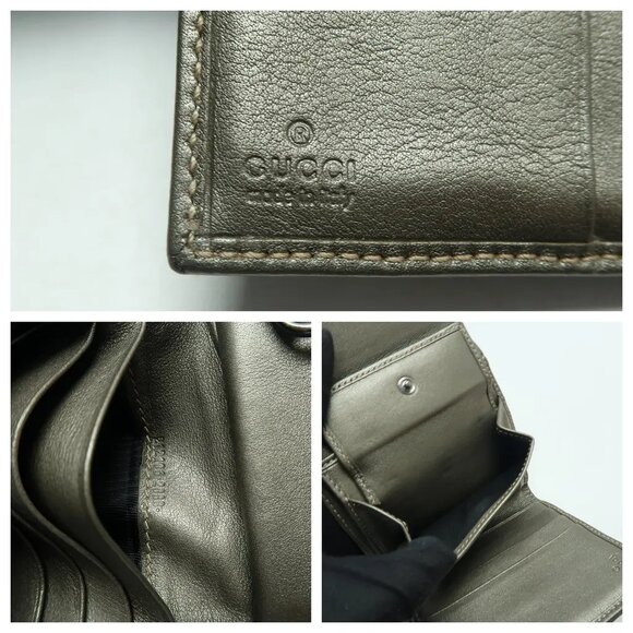 GUCCI Gold Canvas Wallet 226-041125 - Picture 12 of 12